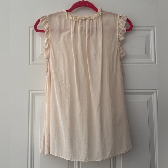 Kate Spade Cream Ruffle Sleeveless Top - Picture 9 of 9